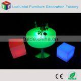 Illuminated 16 Colour Change Remote Control Round High Top Led Table thumbnail-1