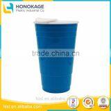 Disposable Colorful Plastic Coffee Cups With Lid, High Quality Cold Drink Cups With Lid thumbnail-1