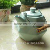 Customize Logo Porcelain Chinese Tea Pot With Steel Handle thumbnail-3
