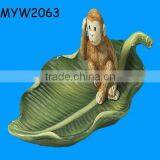 Areca Leaf Design Wedding Ring Holder or Candy Dish Porcelain Ceramic Leaf Shaped Dish thumbnail-1