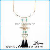 Fashion Wholesale Handmade Gemstone Long Chain Tassel Charm Necklace thumbnail-3