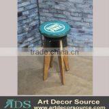 65cm H Metal W/Wood Bar Stool thumbnail-1