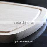 Natural Wood Cutting and Chopping Board Large With Groove 15 x 11 Inches,3/4 Inch Thick, Carving Board Topside Has Drip Groove thumbnail-4