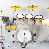 6 pc Wooden Chamber Pvc Cover Electronic Drum Kits thumbnail-2