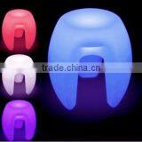 Outdoor Garden RGB LED Short Plastic Stool Furniture