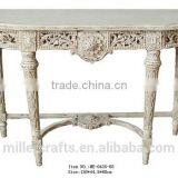 Antique Gold Living Room Console Table Rococo Furniture thumbnail-3