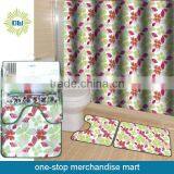 Waterproof Polyester Shower Curtain With Bath Mat Set thumbnail-2