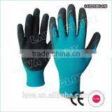 High Quality 13G Nylon With Crinkle Latex Coated Safety Work Gloves
