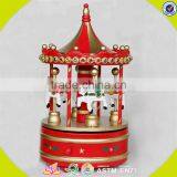 Wholesale Baby Wooden Toy Carousel Music Box Christmas Gift Kids Wooden Toy Carousel Music Box W07B009C thumbnail-3