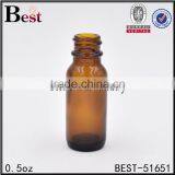 0.5oz Boston Glass Amber Dropper Bottle for America Market thumbnail-1