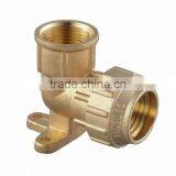 PE PIPE BRASS FITTING FEMALE ELBOW WITH BASE