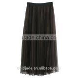 2016 Customized Manufacture Fashionable Wholesale Women's Plain Color Chiffon Double Layer Ladies Skirt thumbnail-4