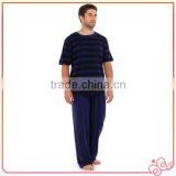 Summer 100%cotton Stripe Jersey Sleepwear for Men thumbnail-4