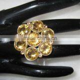 BROWN Gold TONE COCKTAIL FINGER Ring thumbnail-1