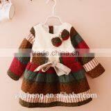 Kids 2016 Hot Selling Winter Popular Design Baby Girls Velvet Dress Wear thumbnail-1