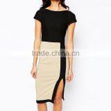 2 in 1 Pencil Dress With Cap Sleeve and Side Split thumbnail-3