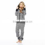 PA0050A Womens STRIPED HOODED ONESIE thumbnail-1