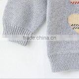 Cartoon Bear Jacquard Boys Crewneck Knitted Sweater thumbnail-5