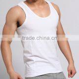 95% Cotton and 5% Spandex Mens White Vest thumbnail-3