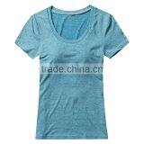 Cheap Wholesale 95% Polyester 5% Spandex Dry Fit Women t Shirt thumbnail-3