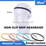 Skinny Printed Mini Graphic & Solid Headband Sweatband Assorted Colors/Styles - For Ladies Girls School Gym Sports thumbnail-1