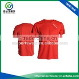 Red Color Coolmax Dry Fit Short Sleeve Men Sport T-Shirt Design
