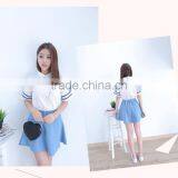 2017 New Design Summer Chiffon Lolita White Sailor Sexy Girls High School Uniform Design thumbnail-4