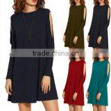 Hot Style Broken Shoulder Long-sleeved Loose Skirt thumbnail-1