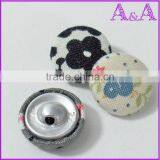 Dot Printing Round Button Scrapboling DIY Mix Flat Back Fabric Covered Button thumbnail-2