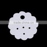 Paper Jewelry Display Card Flower White 4.3cm(1 6/8") x 4.3cm(1 6/8"), 1 Piece thumbnail-1