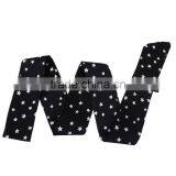 Polyester Multifunction Skinny Scarf Black White Pentagram Star Choker thumbnail-1