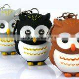 Owl Shaped LED Light Keychain Promotion Gift With Sound thumbnail-1
