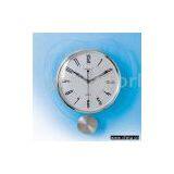 Quartz Wall Glass Clock With Pendulum thumbnail-1