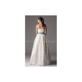 A-line Sweetheart Floor-length Stain Tulle Wedding Dress thumbnail-1