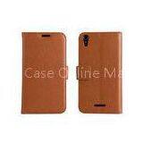 Brown Leather Mobile Phone Case Wallet Cover For Sony Xperia T3 thumbnail-1