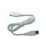 White Usb Data Transfer Cable AM-AM Connctor