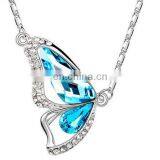 2017 New Fashion Crystal Plated Austrian Crystal Butterfly Necklaces & Pendants Jewelry thumbnail-4