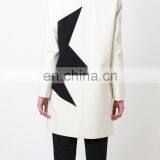 China Clothing Supplier Custom Female Wool Coat Notched Collar With Contrast Star Women's Coat thumbnail-4