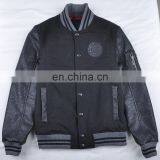 2015 Latest Fashion Men Padded Leather Sleeves Baseball Cheap Jacket