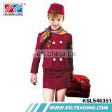 Wholesale girls airline stewardess festival kids costumes