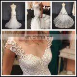 2017 High Quality Lace Beading Mermaid Wedding Dress With Detachable Train Tiamero 1A1175A