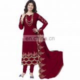 2017 Casual Party Wear Salwar kameez / Latest Georgette Salwar Suit With Zari Embroidery Work /Wedding Wear (salwar kameez)