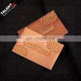 Custom Private Brand Name Logo PU Leather Label for Garment thumbnail-2