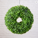 China Wholesale Hot Selling Round Artificial Grass Wreath for Decoration thumbnail-1