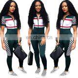 Summer Sexy V Neck Jumpsuits Plaid High Waist Rompers Front Zipper Womens Jumpsuit Bodycon Overalls Short Sleeve Playsuit thumbnail-1