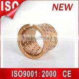 Solid-lubricant-inlaid Brass Flange Bushing, Copper Guide Bush ,sintered Bronze Bushing thumbnail-1