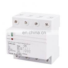 60A 63A 380V Three Phase Din Rail Automatic Recovery Reconnect Over Voltage Under Voltage Three Phase Voltage Protector