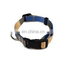 Blue and Yellow Dog Collar Simple Design Outdoor Walking Dog Collar Factor Price thumbnail-4