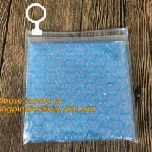 Reusable Metallic Matte Glossy Holographic Ziplock Bags, Reclosable Cosmetic Packing Bubble Pouch Slider Zipper