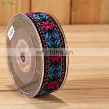 Sewing Embroidered Ribbon Jacquard Webbing Belt Custom Design Wholesale Custom 2.5cm and 3.2cm Woven 100% Polyester Sustainable thumbnail-4